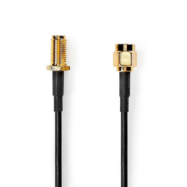 Nedis CSGB02010BK50 Antennekabel Sma Male Sma Female Verguld 50 Ohm Enkelvoudig Afgeschermd 5.00 M