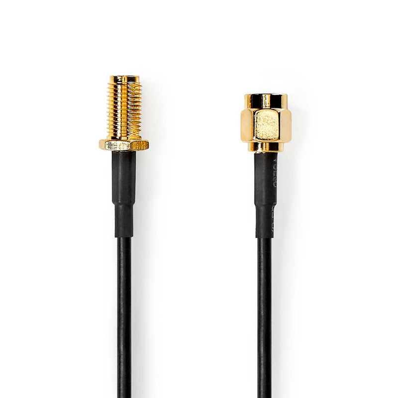 Nedis CSGB02010BK50 Antennekabel Sma Male Sma Female Verguld 50 Ohm Enkelvoudig Afgeschermd 5.00 M