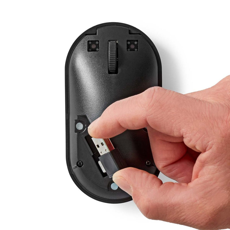 Nedis MSWS410BK Muis Draadloos 1200 Dpi Aantal Knoppen: 3 Tweehandig