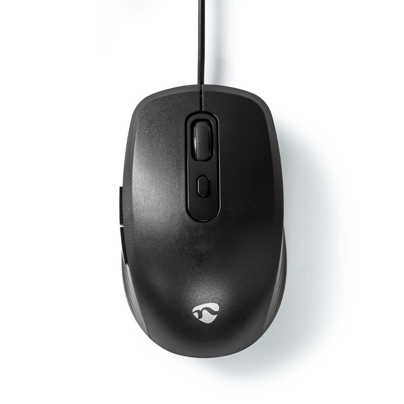 Nedis MSWD110BK Muis Bedraad 1200 / 1800 / 2400 / 3600 Dpi Instelbare Dpi Aantal Knoppen: 6 Rechtsh