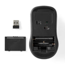 Nedis MSWS105BK Muis Draadloos 800 / 1200 / 1600 Dpi Instelbare Dpi Aantal Knoppen: 4 Tweehandig