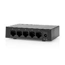 Nedis NSWH5P110BK Netwerk-switch Bekabelde Snelheid: Gigabit Aantal Ethernetpoorten: 5