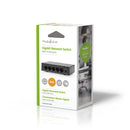 Nedis NSWH5P110BK Netwerk-switch Bekabelde Snelheid: Gigabit Aantal Ethernetpoorten: 5