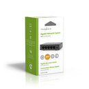 Nedis NSWH5P110BK Netwerk-switch Bekabelde Snelheid: Gigabit Aantal Ethernetpoorten: 5