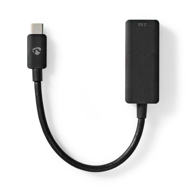 Nedis CCGB64960BK02 Usb-netwerkadapter Usb 3.2 Gen 1 2.5 Gbps Usb-c&trade; Male Rj45 Female 0.20 M