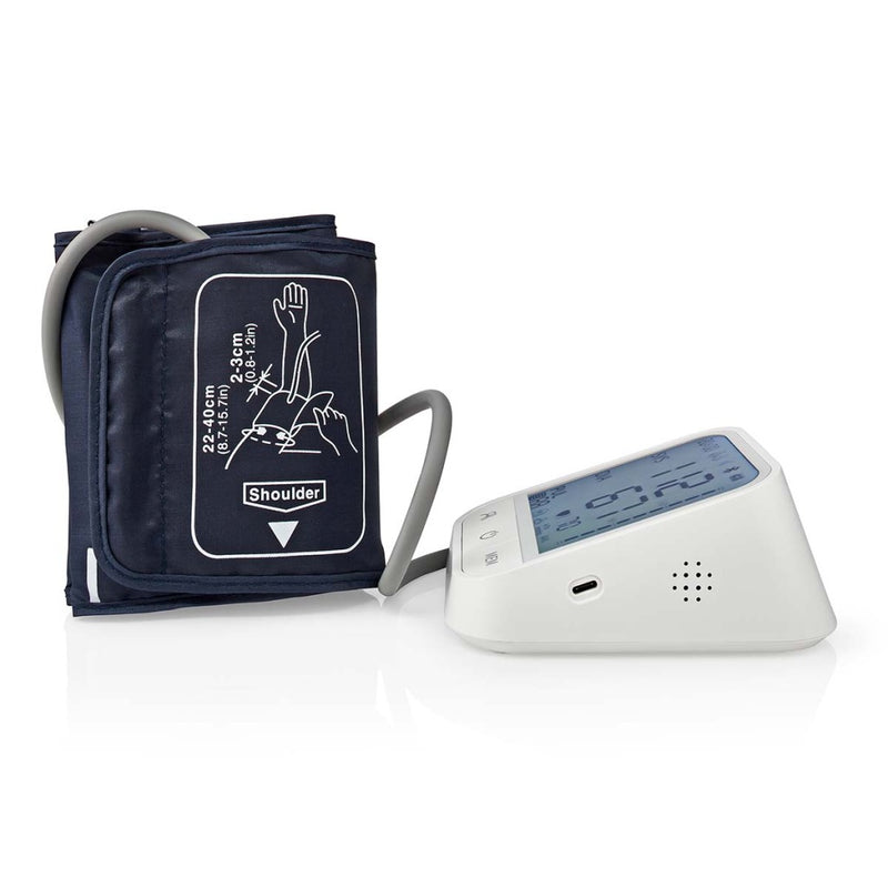 Nedis BTHBP10WT Smartlife Bloeddrukmeter Arm Bluetooth&reg; Lcd-scherm 22 - 42 Cm Aanduiding Van St