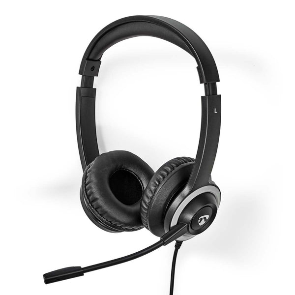 Nedis CHSTU310BK Pc-headset On-ear Stereo Usb Type-a / Usb Type-c&trade; Inklapbare Microfoon Zwart