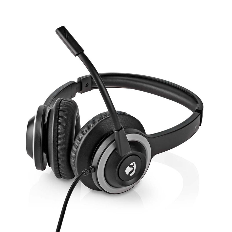 Nedis CHSTU310BK Pc-headset On-ear Stereo Usb Type-a / Usb Type-c&trade; Inklapbare Microfoon Zwart
