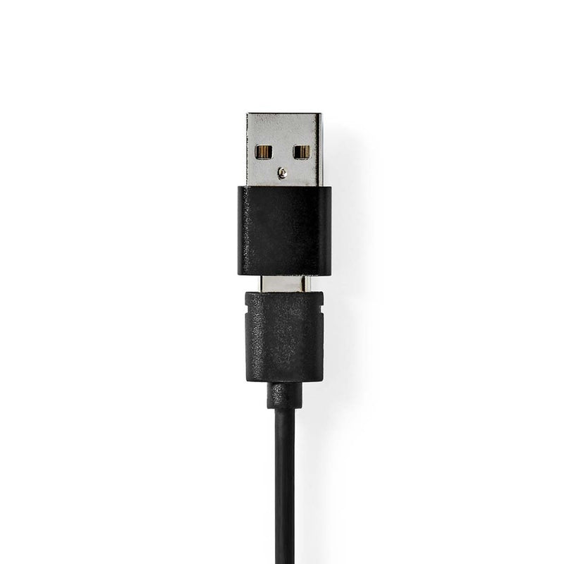 Nedis CHSTU310BK Pc-headset On-ear Stereo Usb Type-a / Usb Type-c&trade; Inklapbare Microfoon Zwart