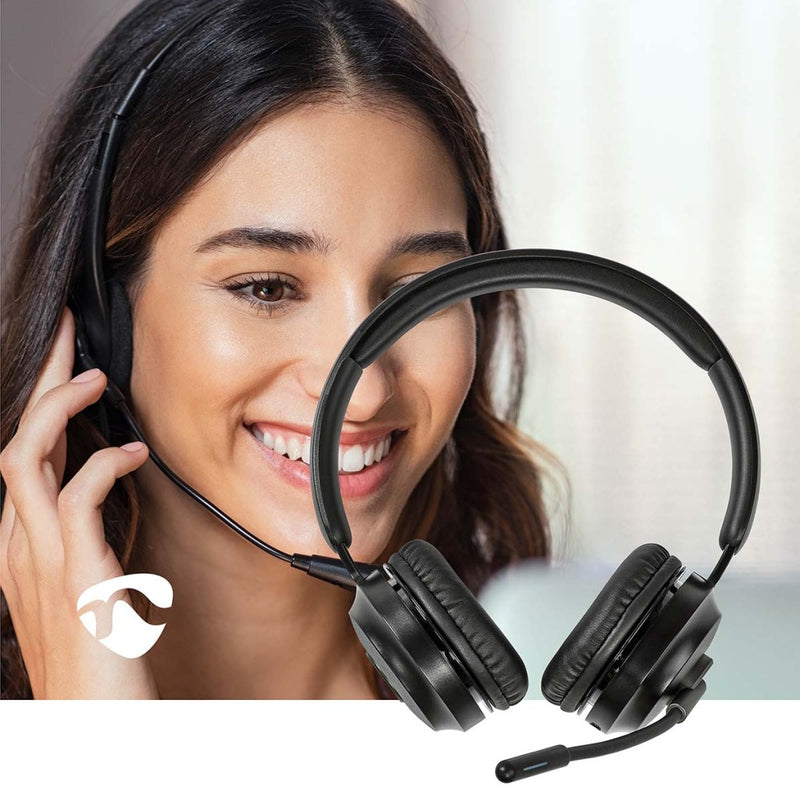 Nedis CHSTB310BK Pc-headset On-ear Stereo Bluetooth Inklapbare Microfoon Zwart