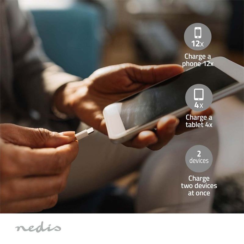 Nedis UPBKPD30000BK Powerbank 30000 Mah 1.5 / 2.0 / 3.0 A Outputs: 2 Output: 1x Usb-a / 1x Usb-c&tr