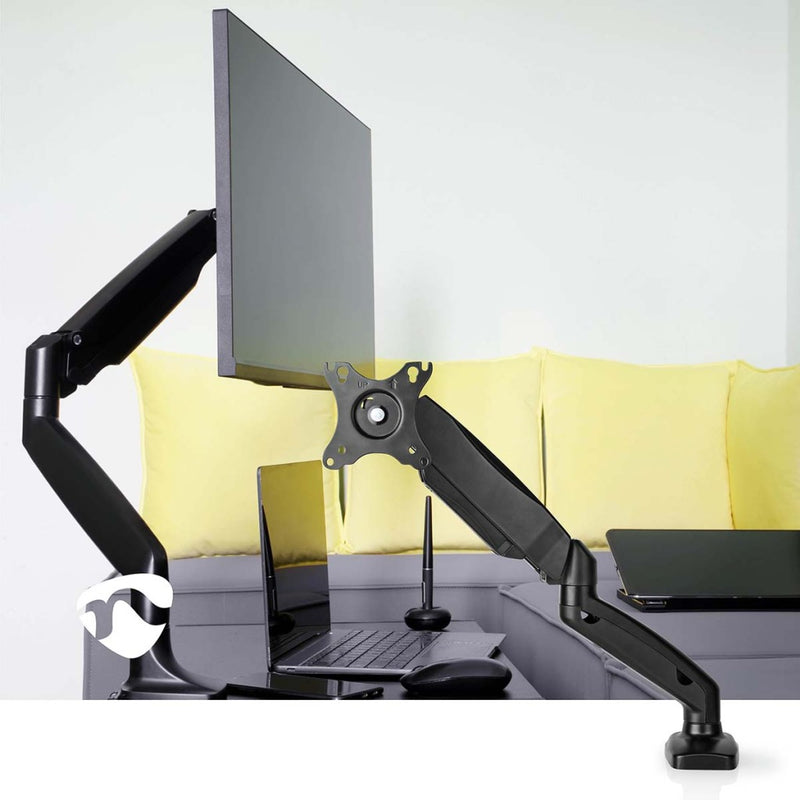 Nedis MMSISGS110BK Monitorbeugel Voor Bureaus Gasveer 1 Scherm(en) 15 - 32 &quot; 75x75 / 100x100 D