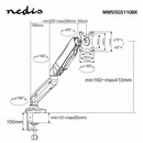 Nedis MMSISGS110BK Monitorbeugel Voor Bureaus Gasveer 1 Scherm(en) 15 - 32 &quot; 75x75 / 100x100 D