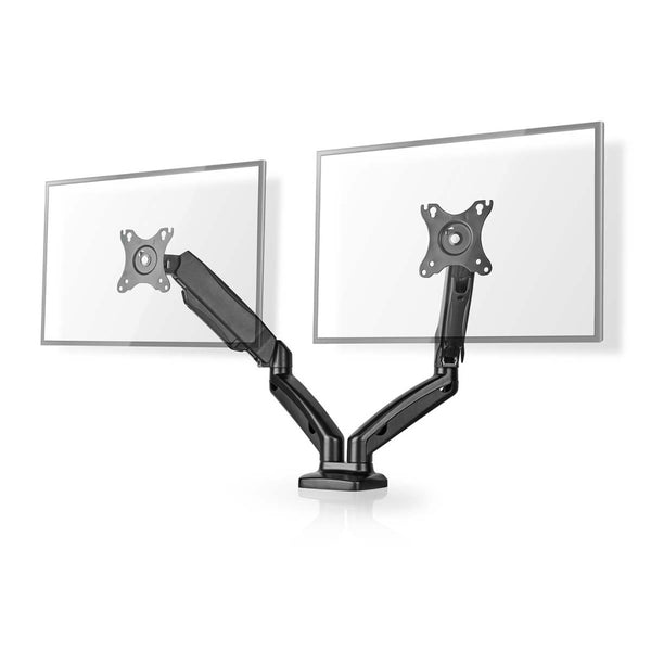 Nedis MMDOSGS110BK Monitorbeugel Voor Bureaus Gasveer 2 Scherm(en) 15 - 32 &quot; 75x75 / 100x100 D