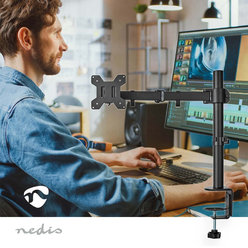Nedis MMSIS110BK Monitorbeugel Voor Bureaus 1 Scherm(en) 15 - 32 &quot; 75x75 / 100x100 Draai- En K
