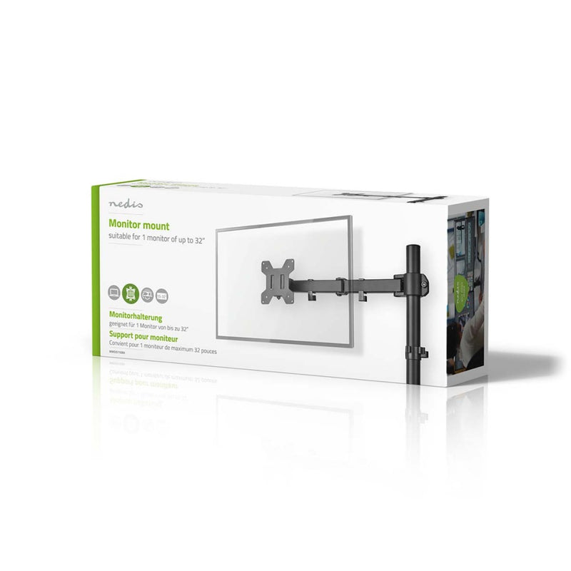 Nedis MMSIS110BK Monitorbeugel Voor Bureaus 1 Scherm(en) 15 - 32 &quot; 75x75 / 100x100 Draai- En K