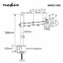 Nedis MMSIS110BK Monitorbeugel Voor Bureaus 1 Scherm(en) 15 - 32 &quot; 75x75 / 100x100 Draai- En K