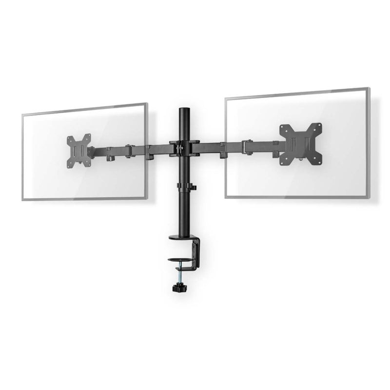Nedis MMDOS110BK Monitorbeugel Voor Bureaus 2 Scherm(en) 15 - 32 &quot; 75x75 / 100x100 Draai- En K