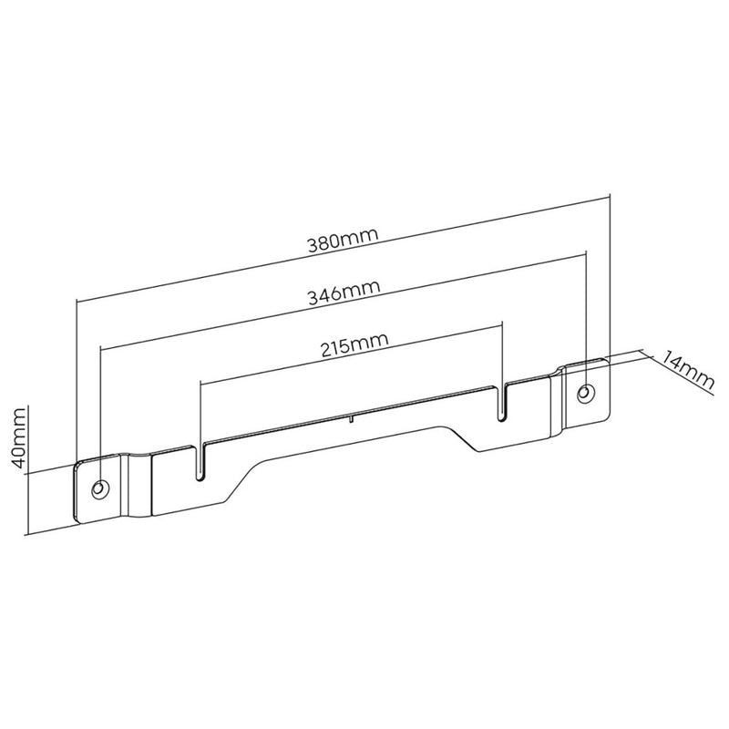 Nedis SBMT57BK Soundbar Beugel Geschikt Voor: Sonos&reg; Ray&trade; Wand 2 Kg Vast Abs / Staal Zwar