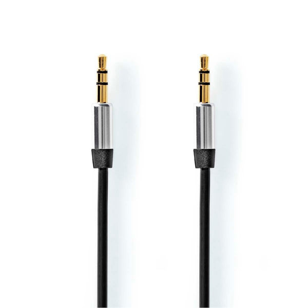 Nedis CAGL21250BK10 Stereo-audiokabel 2,5 Mm Male 2,5 Mm Male Verguld 1.00 M Rond Zwart Label