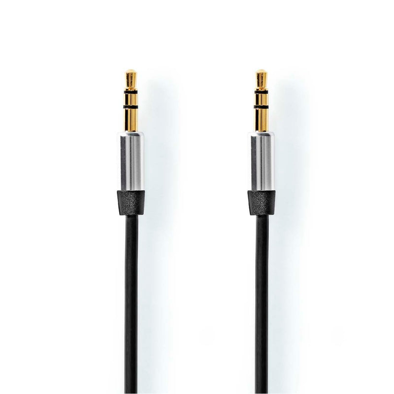 Nedis CAGL21250BK10 Stereo-audiokabel 2,5 Mm Male 2,5 Mm Male Verguld 1.00 M Rond Zwart Label