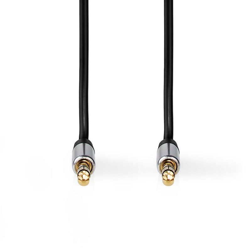Nedis CAGL21250BK10 Stereo-audiokabel 2,5 Mm Male 2,5 Mm Male Verguld 1.00 M Rond Zwart Label