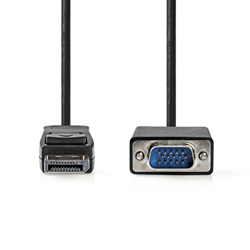 Nedis CCGL37301BK20 Vga-kabel Displayport Male Vga Male Vernikkeld Maximale Resolutie: 1080p 2.00 M