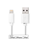 Nedis CCGL39300WT10 Lightning Kabel Usb 2.0 Apple Lightning 8-pins Usb-a Male 480 Mbps Vernikkeld 1