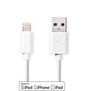 Nedis CCGL39300WT20 Lightning Kabel Usb 2.0 Apple Lightning 8-pins Usb-a Male 480 Mbps Vernikkeld 2