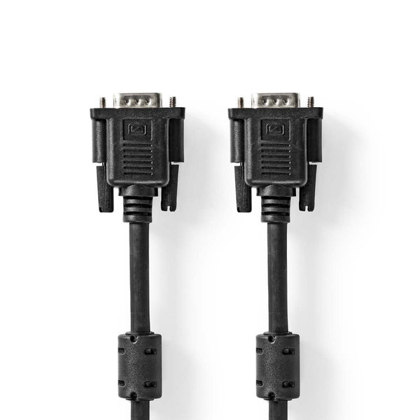 Nedis CCGL59000BK30 Vga-kabel Vga Male Vga Male Vernikkeld Maximale Resolutie: 1280x768 3.00 M Rond