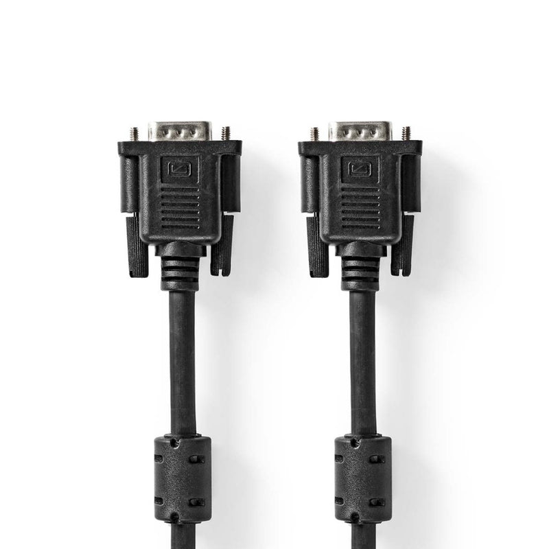 Nedis CCGL59000BK30 Vga-kabel Vga Male Vga Male Vernikkeld Maximale Resolutie: 1280x768 3.00 M Rond