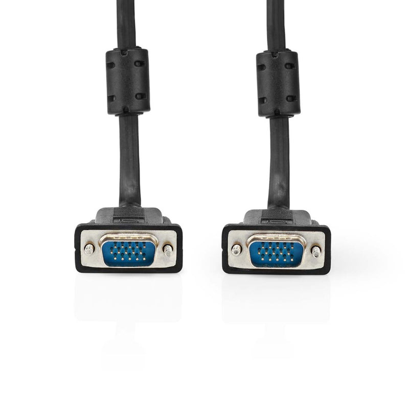 Nedis CCGL59000BK30 Vga-kabel Vga Male Vga Male Vernikkeld Maximale Resolutie: 1280x768 3.00 M Rond