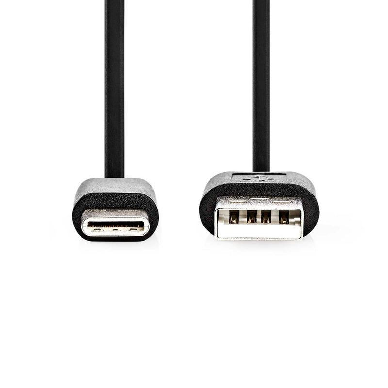 Nedis CCGL60600BK20 Usb-kabel Usb 2.0 Usb-a Male Usb-c&trade; Male 15 W 480 Mbps Vernikkeld 2.00 M