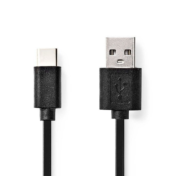Nedis CCGL60600BK30 Usb-kabel Usb 2.0 Usb-a Male Usb-c&trade; Male 15 W 480 Mbps Vernikkeld 3.00 M