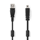 Nedis CCGL60810BK20 Usb-kabel Usb 2.0 Usb-a Male Us-e6 8-pins Male 480 Mbps Vernikkeld 2.00 M Rond