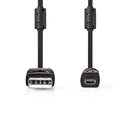 Nedis CCGL60810BK20 Usb-kabel Usb 2.0 Usb-a Male Us-e6 8-pins Male 480 Mbps Vernikkeld 2.00 M Rond