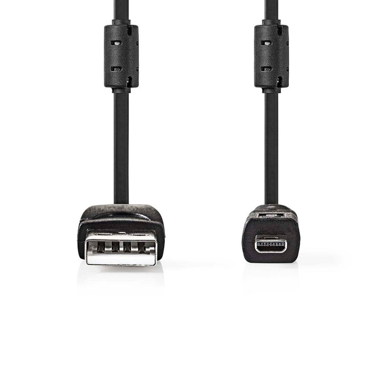 Nedis CCGL60810BK20 Usb-kabel Usb 2.0 Usb-a Male Us-e6 8-pins Male 480 Mbps Vernikkeld 2.00 M Rond