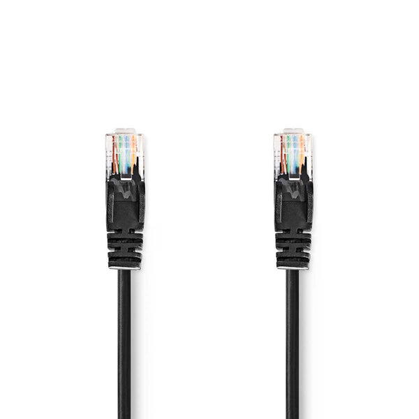 Nedis CCGL85100BK20 Cat5e-kabel U/utp Rj45 Male Rj45 Male 2.00 M Rond Pvc Zwart Label