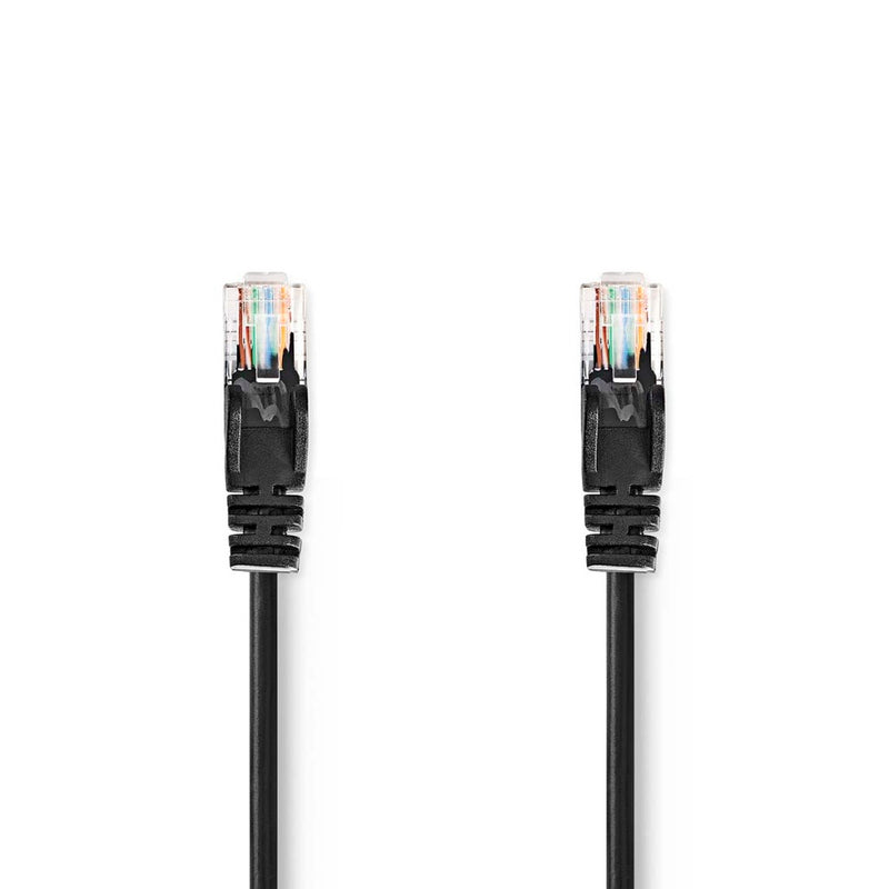 Nedis CCGL85100BK20 Cat5e-kabel U/utp Rj45 Male Rj45 Male 2.00 M Rond Pvc Zwart Label