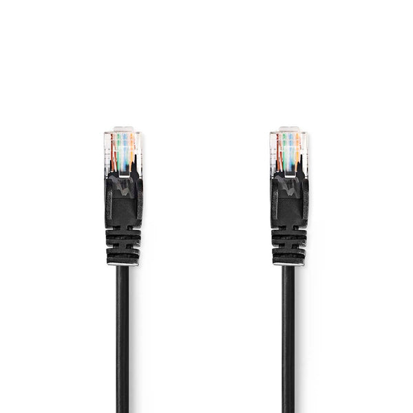 Nedis CCGL85100BK30 Cat5e-kabel U/utp Rj45 Male Rj45 Male 3.00 M Rond Pvc Zwart Label