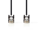 Nedis CCGL85100BK30 Cat5e-kabel U/utp Rj45 Male Rj45 Male 3.00 M Rond Pvc Zwart Label