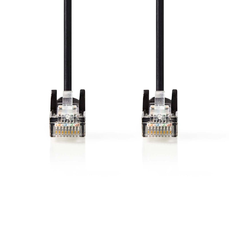 Nedis CCGL85100BK30 Cat5e-kabel U/utp Rj45 Male Rj45 Male 3.00 M Rond Pvc Zwart Label