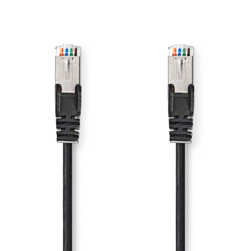 Nedis CCGL85121BK20 Cat5e-kabel Sf/utp Rj45 Male Rj45 Male 2.00 M Rond Pvc Zwart Label