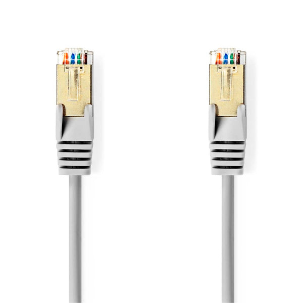 Nedis CCGL85121GY05 Cat5e-kabel Sf/utp Rj45 Male Rj45 Male 0.50 M Rond Pvc Grijs Label