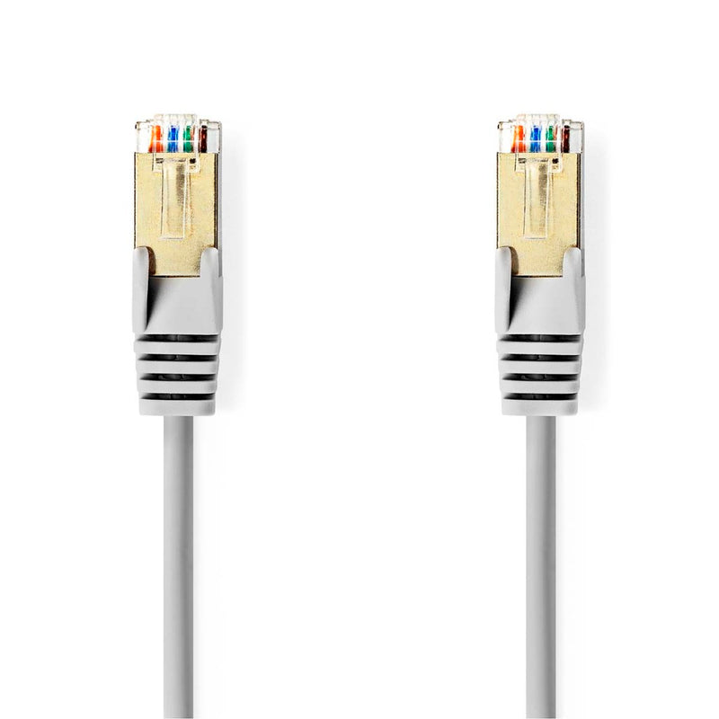 Nedis CCGL85121GY05 Cat5e-kabel Sf/utp Rj45 Male Rj45 Male 0.50 M Rond Pvc Grijs Label