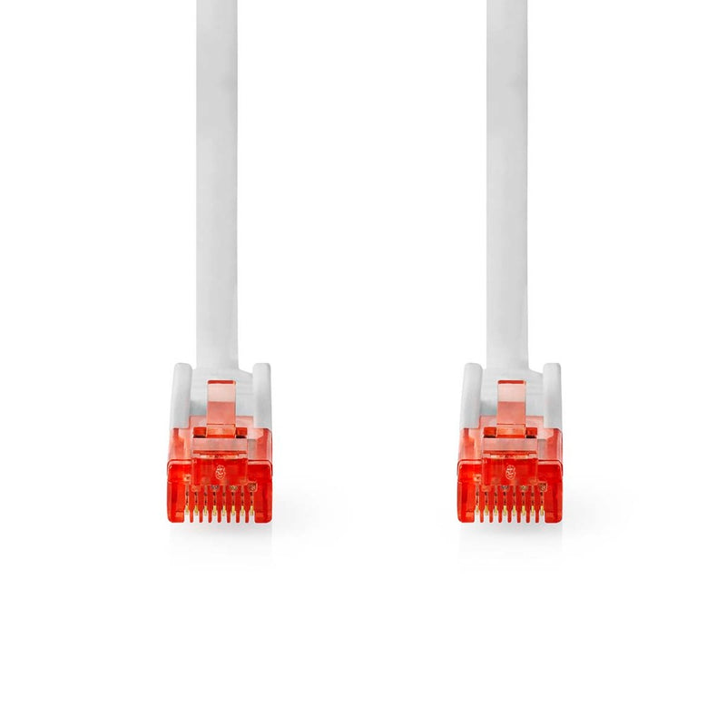 Nedis CCGL85200WT100 Cat6-kabel Rj45 Male Rj45 Male U/utp 10.0 M Rond Pvc Wit Label