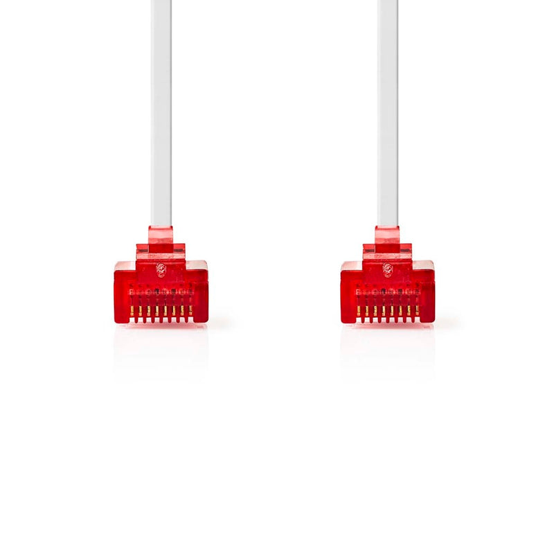 Nedis CCGL85215WT05 Cat6-kabel Rj45 Male Rj45 Male U/utp 0.50 M Snagless Plat Pvc Wit Label