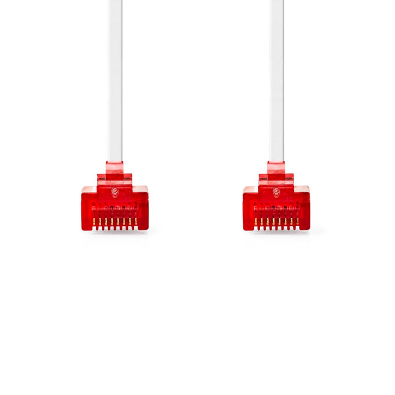 Nedis CCGL85215WT20 Cat6-kabel Rj45 Male Rj45 Male U/utp 2.00 M Snagless Plat Pvc Wit Label