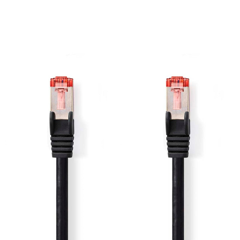 Nedis CCGL85221BK200 Cat6-kabel Rj45 Male Rj45 Male S/ftp 20.0 M Rond Lszh Zwart Label