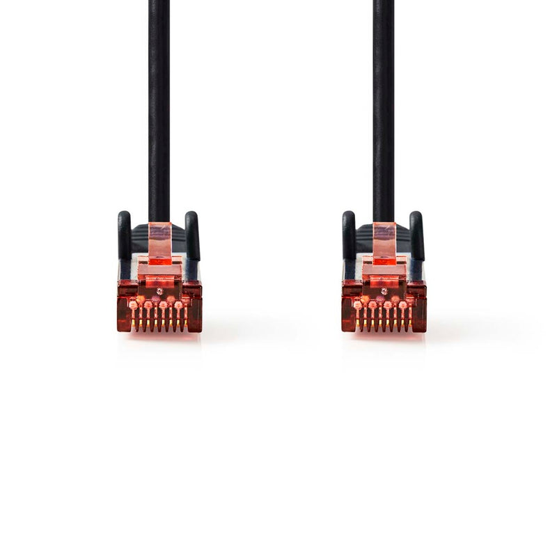 Nedis CCGL85221BK200 Cat6-kabel Rj45 Male Rj45 Male S/ftp 20.0 M Rond Lszh Zwart Label
